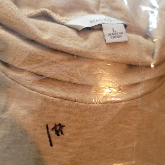 LL Bean Set of 2 Cotton Turtleneck Shirts Tan Gray Basic Casual Womens Sz Large - Picture 13 of 13